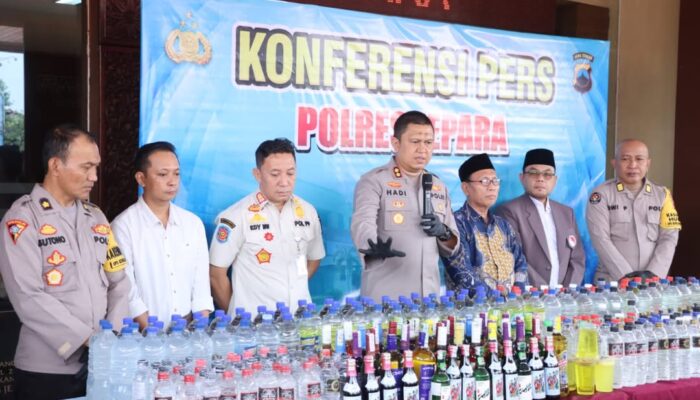 Ribuan Botol Miras Diamankan Polres Jepara dalam KRYD Jelang Ramadan