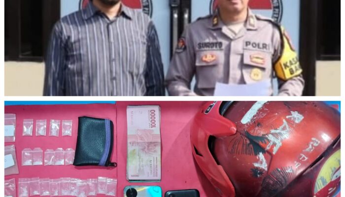 Polres Pelabuhan Tanjung Perak Ringkus Tiga Pengedar, Puluhan Paket Sabu Disita di Sawah Pulo