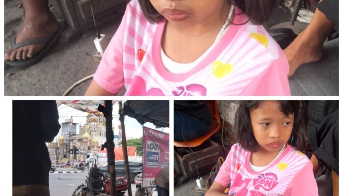 Anak Perempuan Usia 5–6 Tahun Ditemukan Tersesat di Jl. Kawasan Kedung Cowek Surabaya