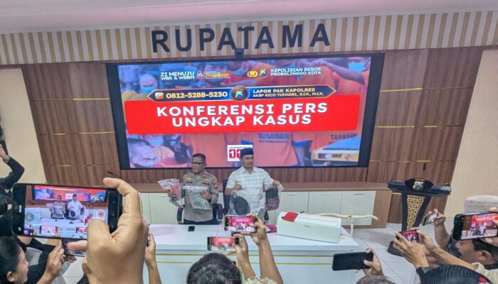 Polres Probolinggo Kota Amankan Tersangka Spesialis Pembobol Sekolah dan Perkantoran