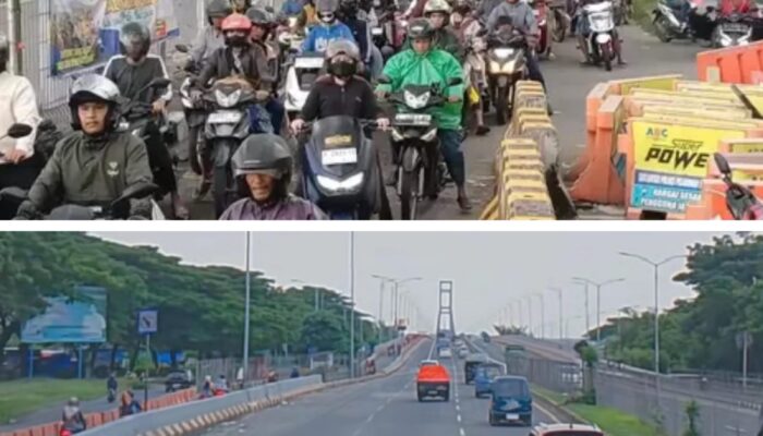 Arus Mudik Menguat, Jembatan Suramadu Dipadati Kendaraan Roda Dua