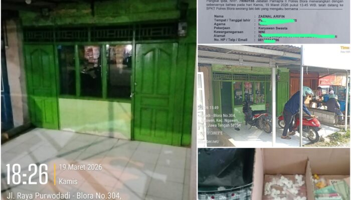 Warung Obat Daftar G di Blora Tutup Misterius Tak Lama Setelah Dilapor Polisi