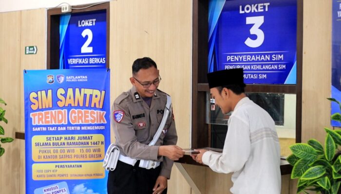 Polres Gresik Buka Layanan Khusus SIM Santri Trendi Selama Ramadhan