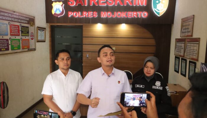 Polres Mojokerto Amankan 2 Tersangka Pencuri Truk Crane