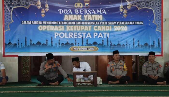 Doa Bersama dan Santunan Anak Yatim Warnai Dukungan Polresta Pati untuk Kesuksesan Operasi Ketupat Candi 2026