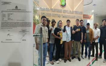 Ketua Projo Muda Kota Tangerang Halasson Sigalingging Melaporkan Salah Satu Akun Sosmed Ke Polres Metro Tangerang Kota