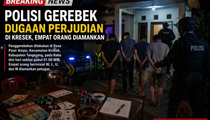 BREAKING NEWS: Polisi Gerebek Dugaan Perjudian di Kresek, Empat Orang Diamankan