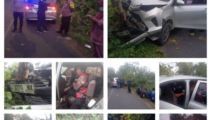 Diduga Sopir Mengantuk Rombongan PT Darma Lautan Mengalami Kecelakaan Tunggal di Jalan Raya Jukong Bangkalan 