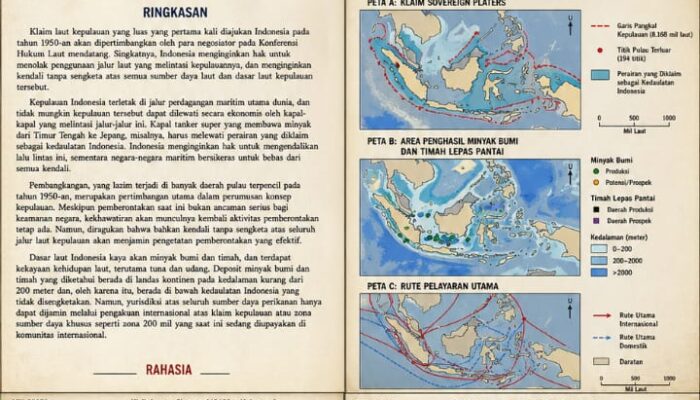 Terungkap Dokumen CIA 1973: “Perairan Kepulauan Indonesia: Kaya, Strategis, dan Dalam Sengketa” Soroti Perebutan Kedaulatan Laut Nusantara Sejak Era Orde Baru