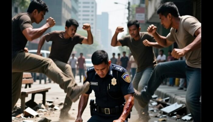 Polisi Dikeroyok Lima Pemabuk Di Jalan Kenjeran SPBU Dua Orang Berhasil Diamankan