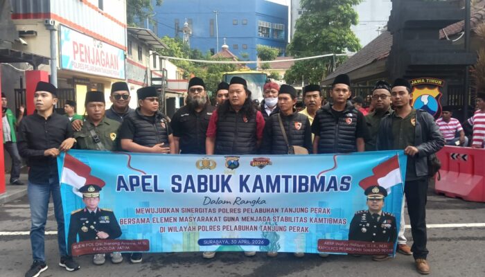 Perkuat Sinergi, Polres Pelabuhan Tanjung Perak Libatkan Elemen Masyarakat dalam Apel Sabuk Kamtibmas di Polda Jatim