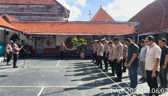 Apel Pagi Polsek Bubutan: Anggota Diminta Humanis dan Waspada Kejahatan Jalanan