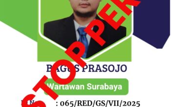Stop Pers, Bagus Prasojo Wartawan Surabaya.