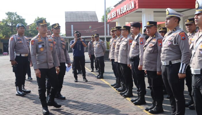 Kapolres Pasuruan Sidak Cek Kehadiran Anggota Pasca Lebaran, Nihil Ketidakhadiran