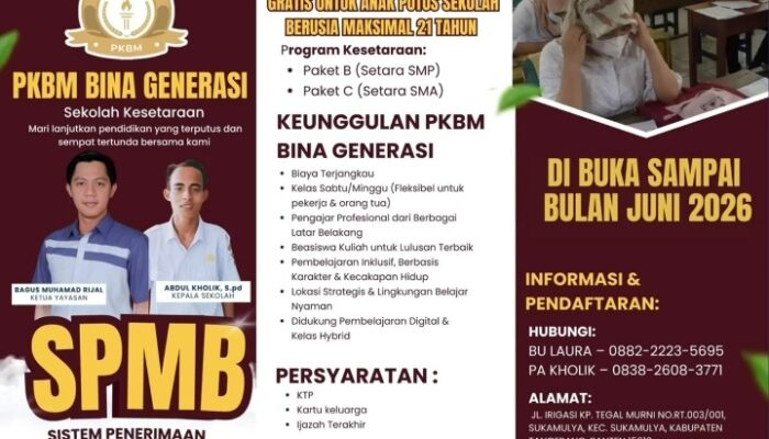 Kesempatan Kedua Itu Nyata: PKBM Bina Generasi Buka Jalan bagi Anak Putus Sekolah di Tangerang