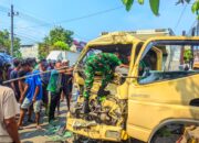 Bus Mogok Diseruduk Truk Boks di Madiun, Sopir Truk Tewas Saat Evakuasi