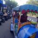 Petugas Polsek Tambaksari Tertibkan Odong-Odong Lawan Arus di Jl. Kedung Cowek