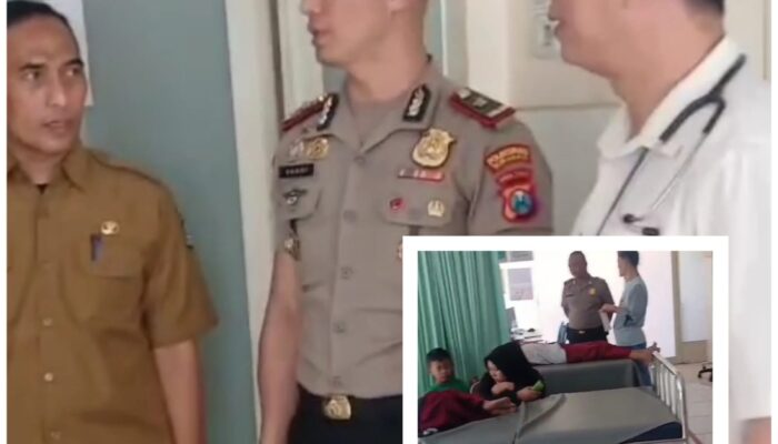 Ratusan Siswa Surabaya Diduga Keracunan MBG, Kapolsek Bubutan dan Wakapolsek Turun Langsung Cek Korban