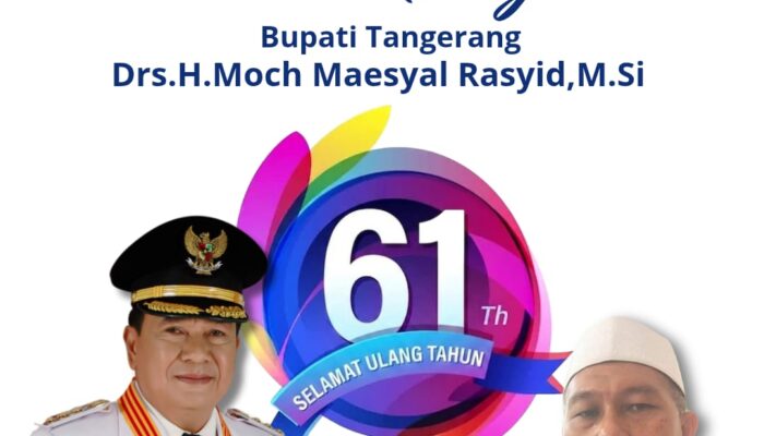 Tim Alap-Alap Berikan Ucapan Selamat Ulang Tahun Ke-61 untuk Bupati Tangerang H. Moch. Maesyal Rasyid.