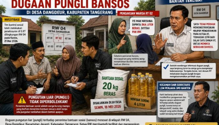 Tim Kontrol Sosial Investigasi Dugaan Pungli Bansos di Desa Dangdeur, Ketua RW Bantah Terlibat