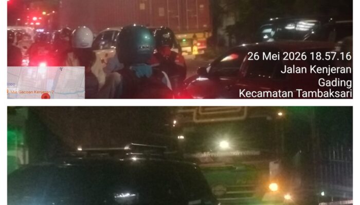 Malam Takbir Idul Adha, TL Simpang Empat Jl Kenjeran Lumpuh! Arus Kendaraan Menuju Tol Suramadu Padat Merayap Hingga Mengular Panjang