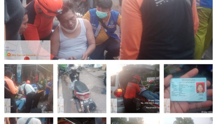 Pengendara Asal Galisan Madura Alami Laka Tunggal di Jalan Kenjeran 238 Surabaya