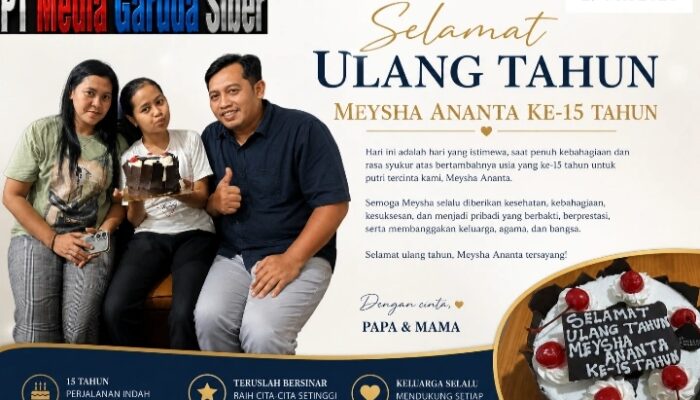 Selamat Ulang Tahun ke-15 untuk Meysha Ananta