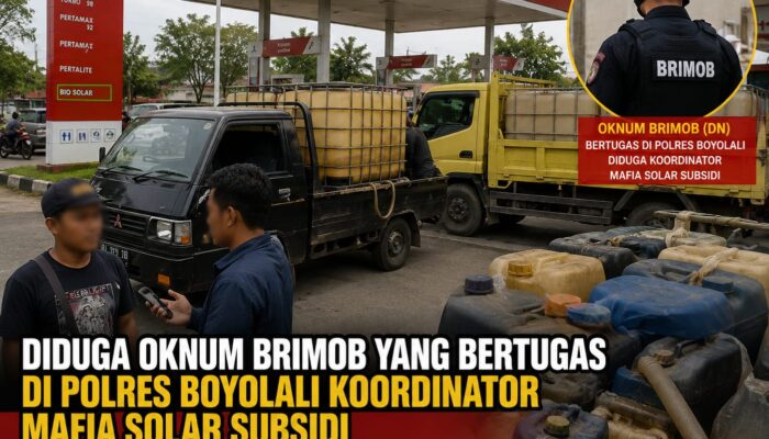 Diduga Oknum Brimob Yang Bertugas Di Polres Boyolali Koordinator Mafia Solar Subsidi