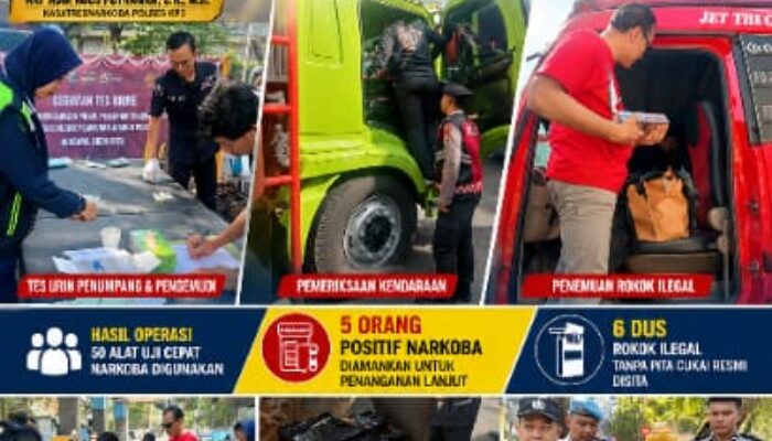 Operasi Tes Urin di Titik-titik vital Pintu Masuk Pelabuhan Jamrud, Satreskoba KP3 Amankan 5 Orang Positif Narkoba dan Sita 6 Dus Rokok Ilegal 