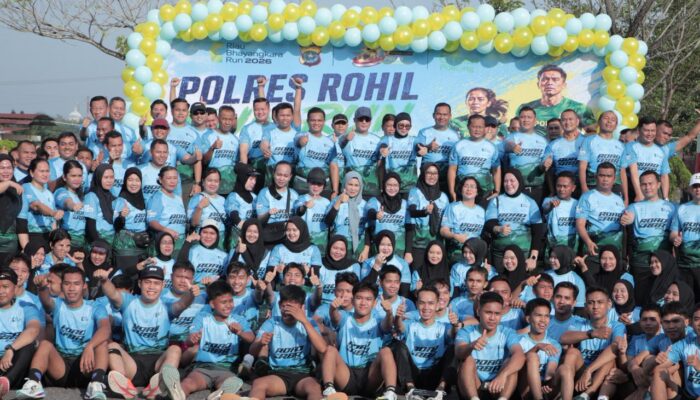 ROAD TO RBR 2026, KAPOLRES ROHIL AJAK MASYARAKAT BERLARI LAWAN KARHUTLA DAN JAGA LESTARINYA ALAM ROHIL