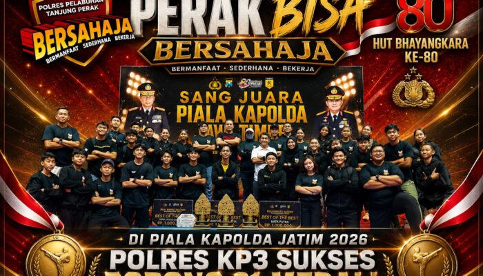 “Perak BISA”, HUT Bhayangkara ke-80 di Piala Kapolda Jatim 2026 Polres KP3 Sukses Borong 21 Medali