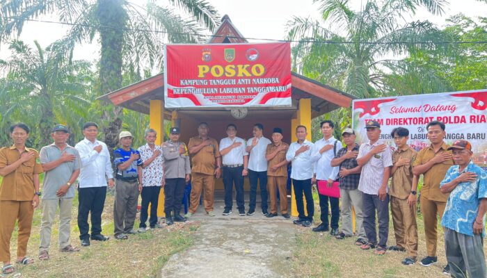 Tim Ditresnarkoba Polda Riau Nilai Kampung Tangguh Anti Narkoba Labuhan Tangga Baru, Wujud Komitmen Bersama Lawan Narkoba