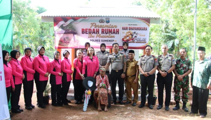 Polres Sumenep Resmikan Bedah Rumah Warga Tak Layak Huni, Wujud Kepedulian Polri di Hari Bhayangkara Ke-80