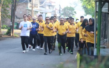 Polres Pasuruan Gelar Olahraga Bersama Meriahkan Hari Bhayangkara ke-80