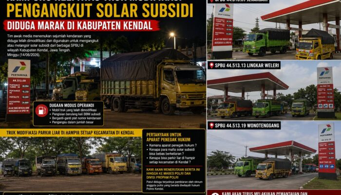 Kampung Heli Atau Truk Modifikasi Pengangkut Solar Subsidi Diduga Marak di Kabupaten Kendal
