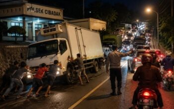 Truk Mogok di Tanjakan Cibadak Sebabkan Macet, Pemasok Mengaku Ditekan Biaya Derek dan Dimarahi Oknum Anggota Polsek Cibadak