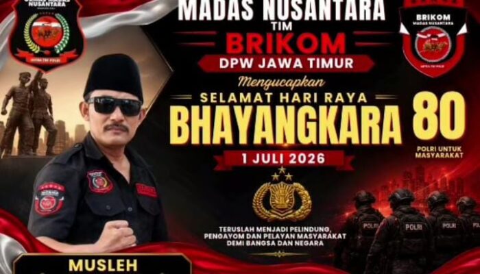 Ketua Brikom bapak mosleh Mengucapkan Selamat Hari Bhayangkara ke-80
