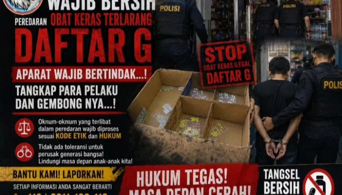 Tangerang Selatan Gaungkan Perang terhadap Peredaran Obat Keras Daftar G, Masyarakat Diajak Aktif Melapor