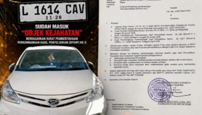 AWAS PIDANA JANGAN BELI ATAU TERIMA GADAI!!! Xenia Putih Nopol L 1614 CAV Sudah Masuk “Objek Kejahatan”, Siap-siap Disita Paksa