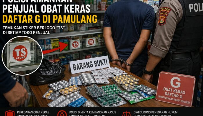 Gabungan Media dan Organisasi Pers GWI (Gabungnya Wartawan Indonesia) Desak Polisi Usut Tuntas Jaringan Peredaran Obat Keras Daftar G di Pamulang