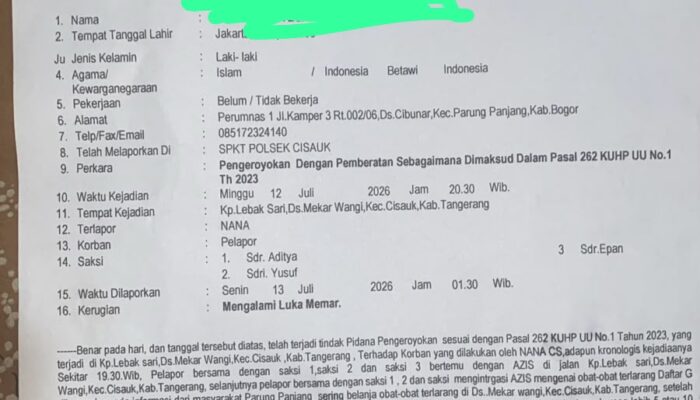 Investigasi Peredaran Obat Keras Golongan G, Wartawan Barometer Indonesia News Diintimidasi dan Alami Pengeroyokan