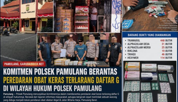 Komitmen Polsek Pamulang Berantas Peredaran Obat Keras Terlarang Daftar G di Wilayah Hukumnya