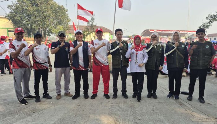 PMI Kecamatan Sukamulya Ikut Semarakkan Jalan Santai HUT ke-81 Kemerdekaan RI