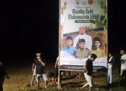 Pemuda Bergerak! Pemasangan Spanduk Warnai Persiapan Maulid Nabi Di Kampung Panggang Desa Bunar.