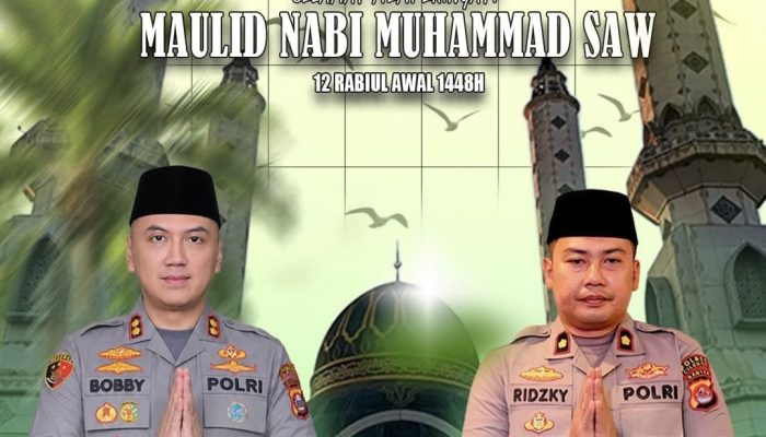 Kapolres Cilegon dan Wakapolres Beserta Jajaran Ucapkan Selamat Memperingati Maulid Nabi Muhammad SAW 1448 Hijriah