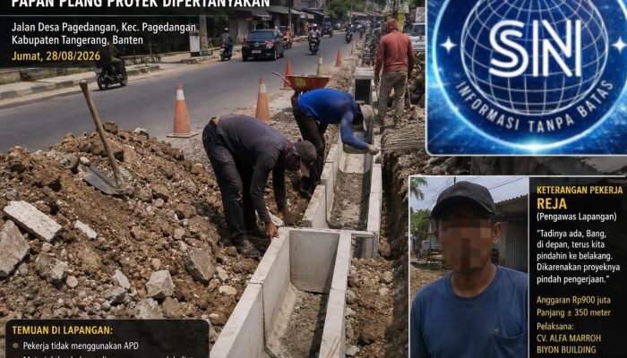 Pembuatan U-Ditch Diduga Tak Sesuai Standar Kerja, Papan Plang Proyek Dipertanyakan