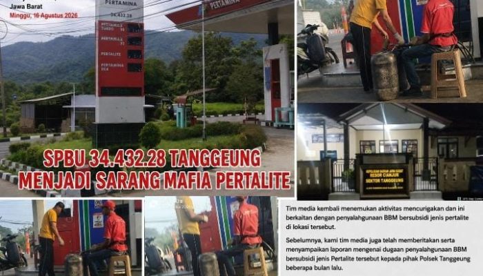 SPBU 34.432.28 Tanggeung Kembali Disorot, Dugaan Penyalahgunaan Pertalite Bersubsidi Disebut Masih Berlangsung