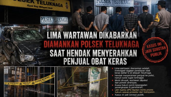 Lima Wartawan Dikabarkan Diamankan Polsek Teluknaga Saat Hendak Menyerahkan Penjual Obat Keras