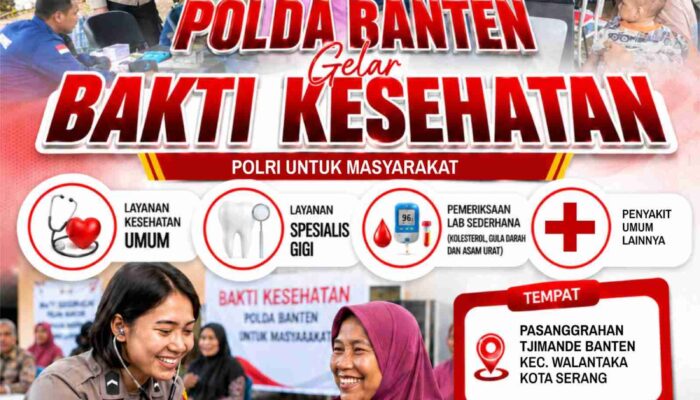 Polda Banten Hadir untuk Masyarakat, Bakti Kesehatan Gratis Akan Digelar di Walantaka