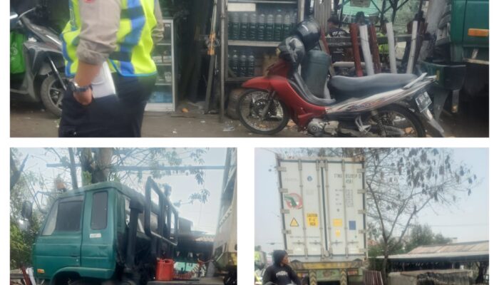 Truk Tabrak Pohon di Greges, Kemacetan Dua Arah Mengular Dugaan Sopir Mengantuk Disorot